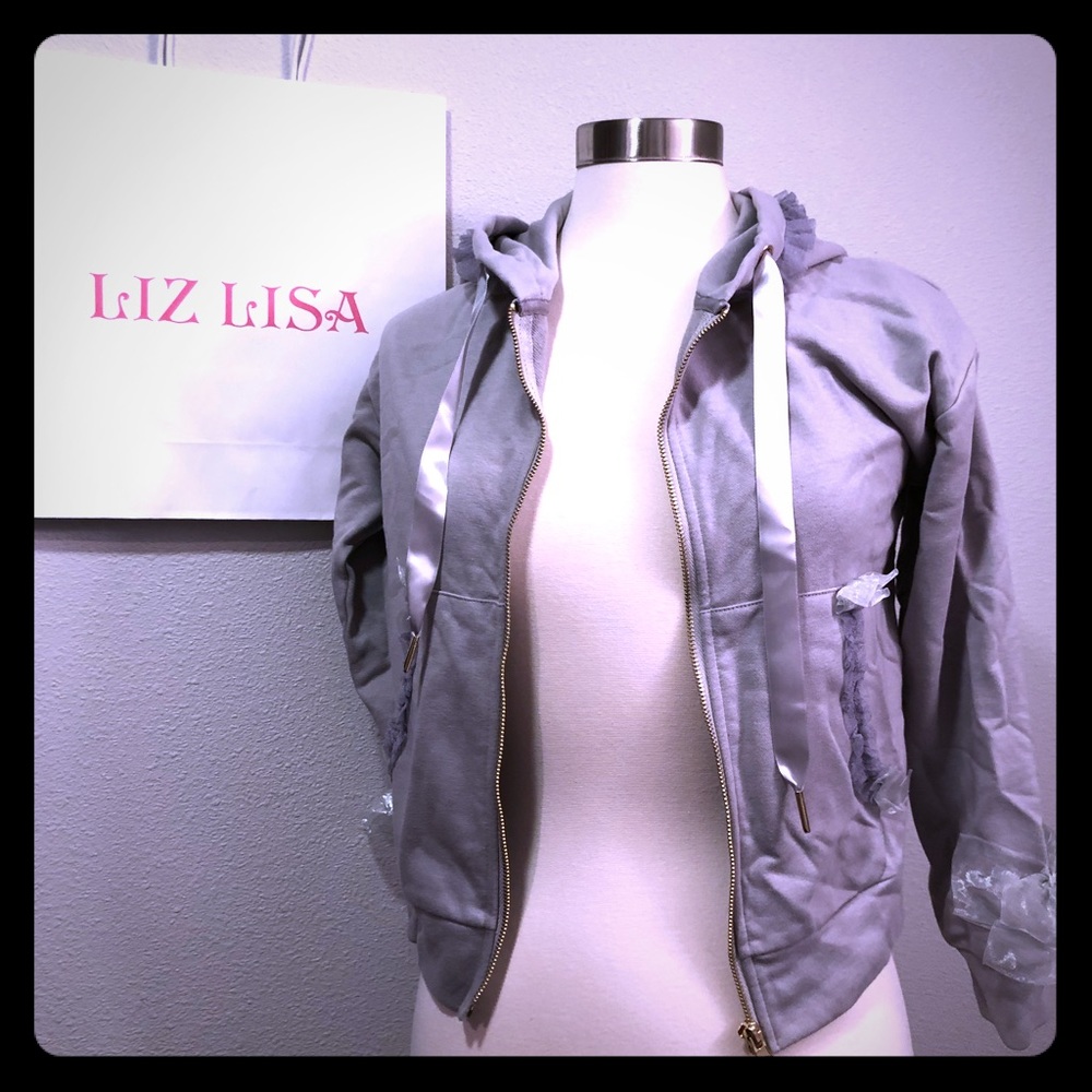 Liz Lisa Grey Ruffle detailed Jacket 0